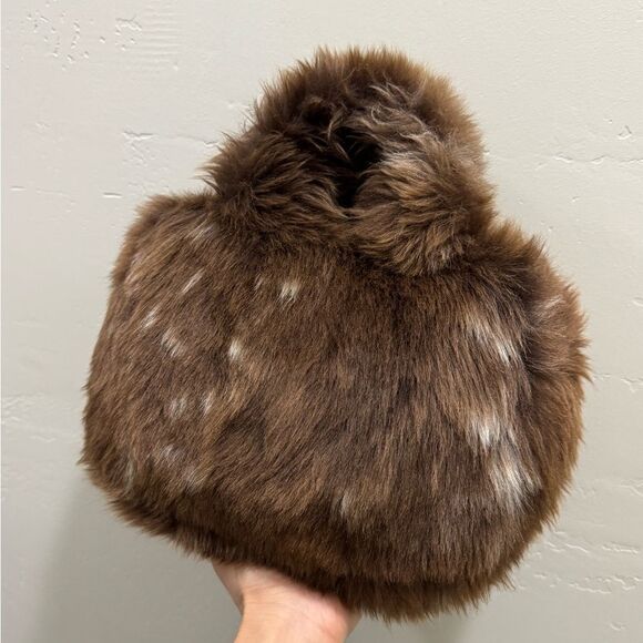 Brownish Handmade Natural Shearling Leather Top Handle Bag/ShoulderBag/Crossbody - Picture 5 of 16